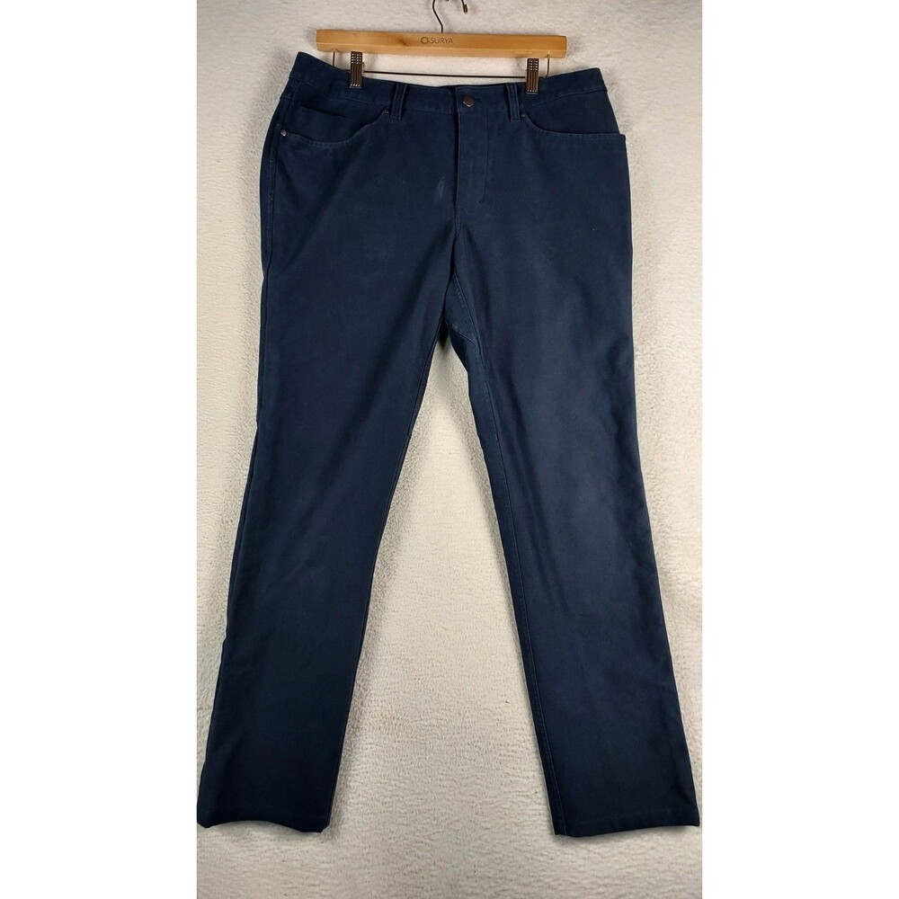 Lululemon Mens Size 33 Navy Technical Pants 5 Pocket Stretch Casual